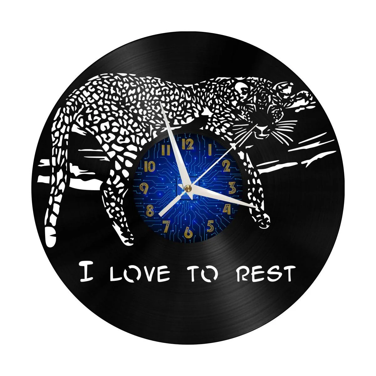 Виниловые настенные часы с леопардовым рисунком, настенные часы с виниловой пластиной, бесшумные и не тикающие
Виниловые настенные часы с леопардовым рисунком, настенные часы с виниловой пластиной, бесшумные и не тикающие