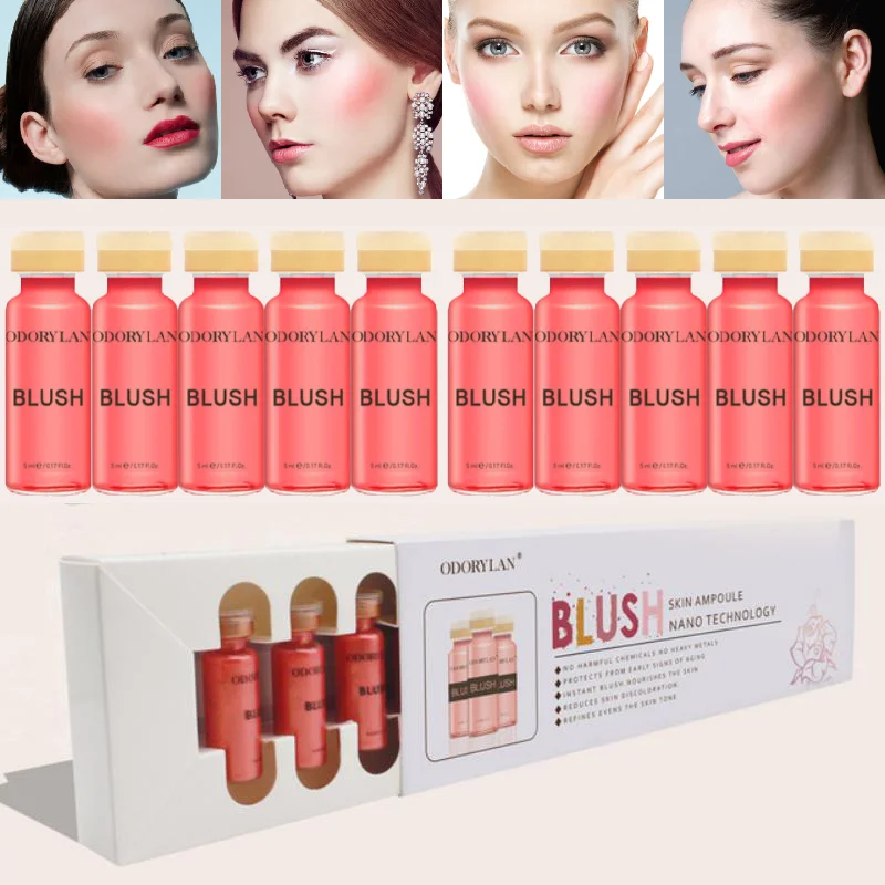 

5ml/pcs Korean BB Blush Glow Blusher Liquid Foundation BB Cream Serum Brightening White Facial Blush Ampoule Essence Starter Kit