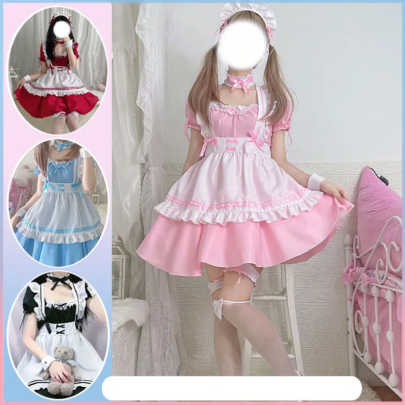 Girl Lolita Costume Dress Suit Skirt Apron Headwear Neckwear Maid Wear Uniform Woman Carnival Party Cosplay Costumes
Girl Lolita Costume Dress Suit Skirt Apron Headwear Neckwear Maid Wear Uniform Woman Carnival Party Cosplay Costumes