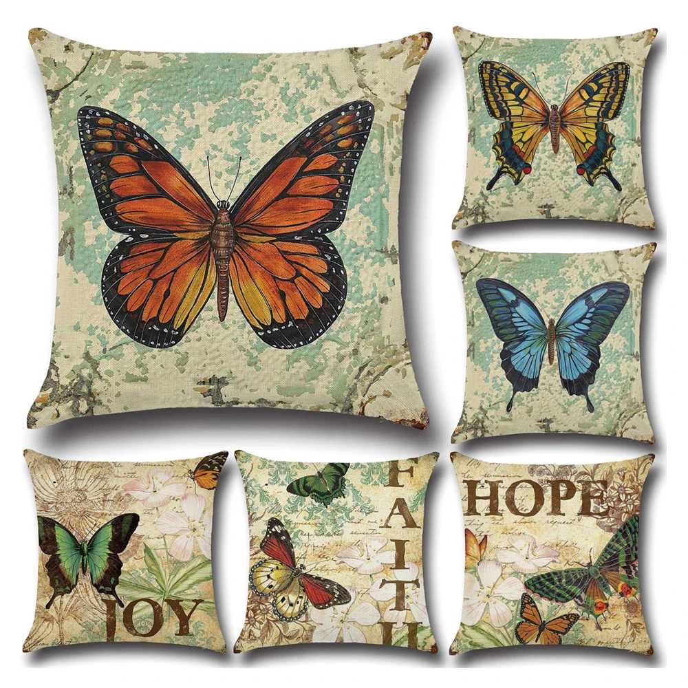 Cushion Cover Butterfly Print Pillowcase Cotton Linen Car Living Room Bedroom Sofa Decoration
Cushion Cover Butterfly Print Pillowcase Cotton Linen Car Living Room Bedroom Sofa Decoration