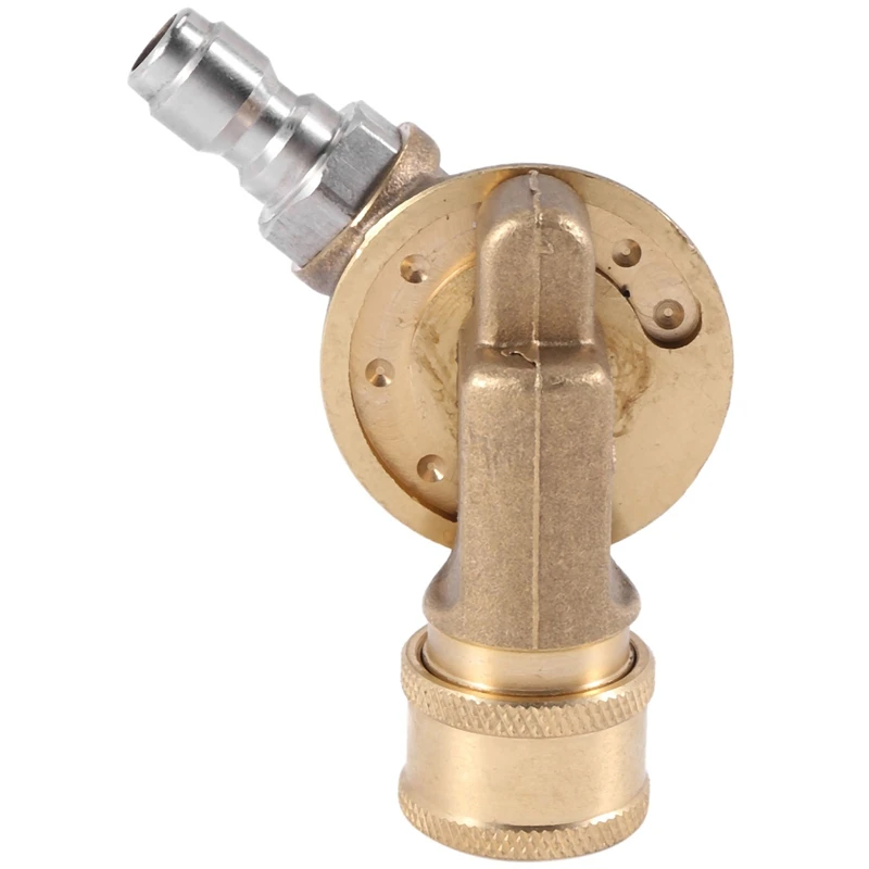 Pivoting Coupler for Pressure Washer Nozzle, Gutter Cleaner Attachment for Gutter Cleaning, 240 Degree, 4500 Psi, 1/4 Inch Quick
Pivoting Coupler for Pressure Washer Nozzle, Gutter Cleaner Attachment for Gutter Cleaning, 240 Degree, 4500 Psi, 1/4 Inch Quick