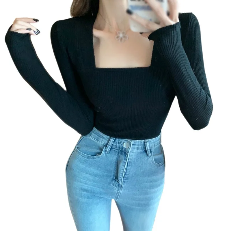 Square Neck Slim Knitted Pullover Women New Autumn Winter Solid Sweaters Korean Office Lady Long Sleeve Basic Sweater Jumper Top
Square Neck Slim Knitted Pullover Women New Autumn Winter Solid Sweaters Korean Office Lady Long Sleeve Basic Sweater Jumper Top