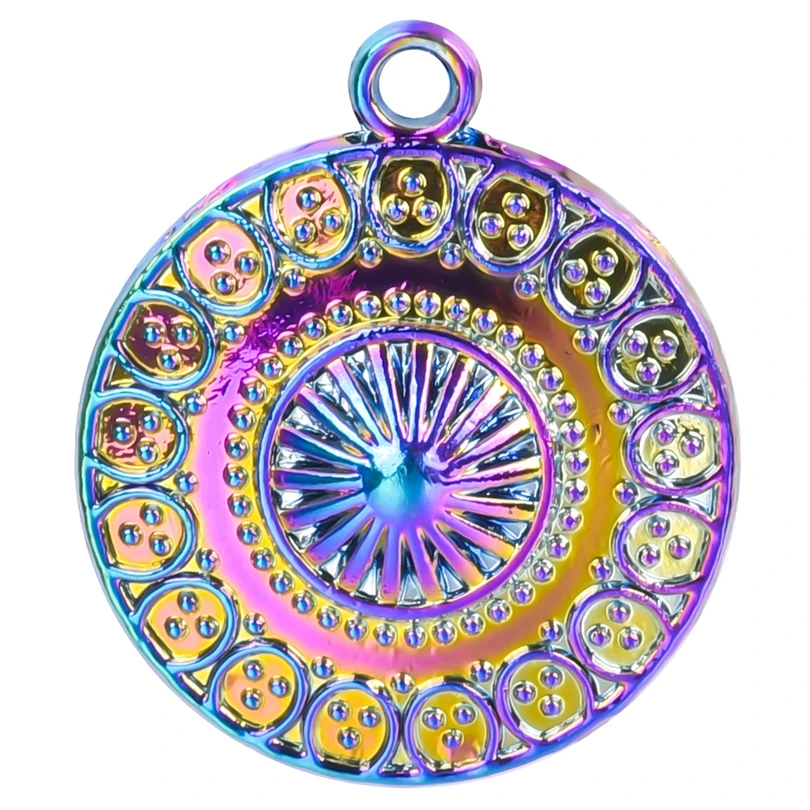 4pcs/Lot Fashion Rainbow Color Flower Disc Charms Alloy Pendant For Necklace Earrings Bracelet Jewelry Making Diy Accessories
4pcs/Lot Fashion Rainbow Color Flower Disc Charms Alloy Pendant For Necklace Earrings Bracelet Jewelry Making Diy Accessories