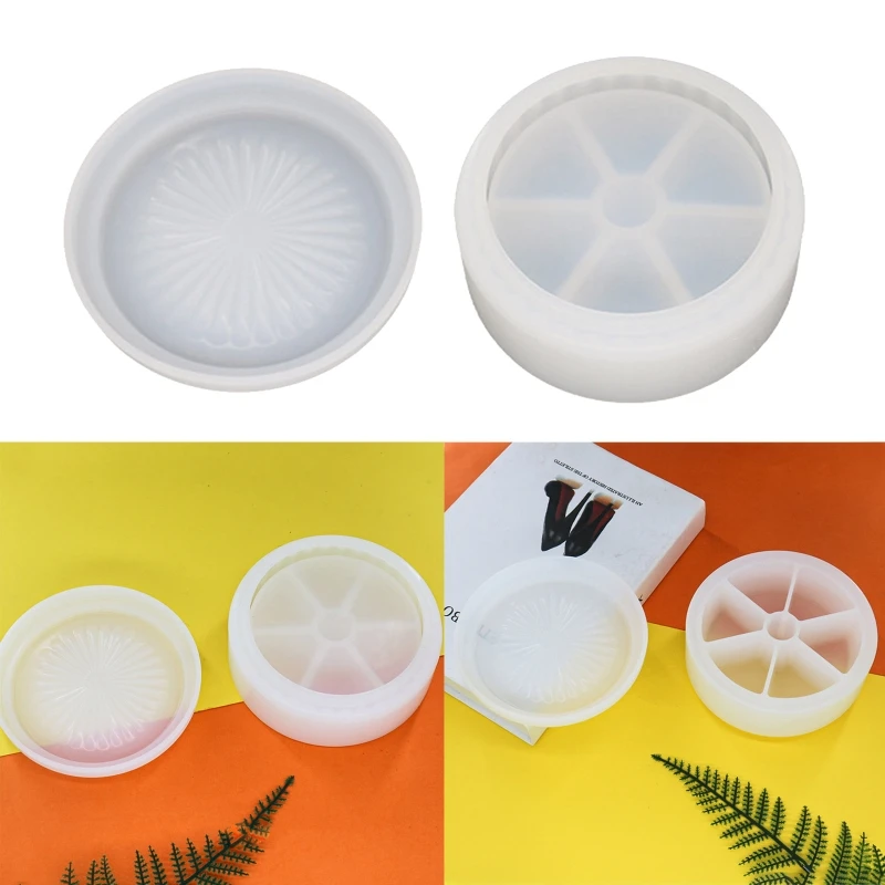 Diy Crystal Glue Mold Round Storage Box Mirror Silicone Mold with Lid Container Box Mould Home Decoration Tools Crafts 
Diy Crystal Glue Mold Round Storage Box Mirror Silicone Mold with Lid Container Box Mould Home Decoration Tools Crafts