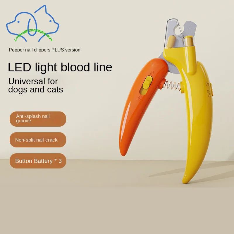 Pepper Cat Pet Nail Clippers Special for Pet Dog Nail Tool with LED Light To Prevent Bleeding Cat Claw Cat Nail Clippers Novice
Pepper Cat Pet Nail Clippers Special for Pet Dog Nail Tool with LED Light To Prevent Bleeding Cat Claw Cat Nail Clippers Novice