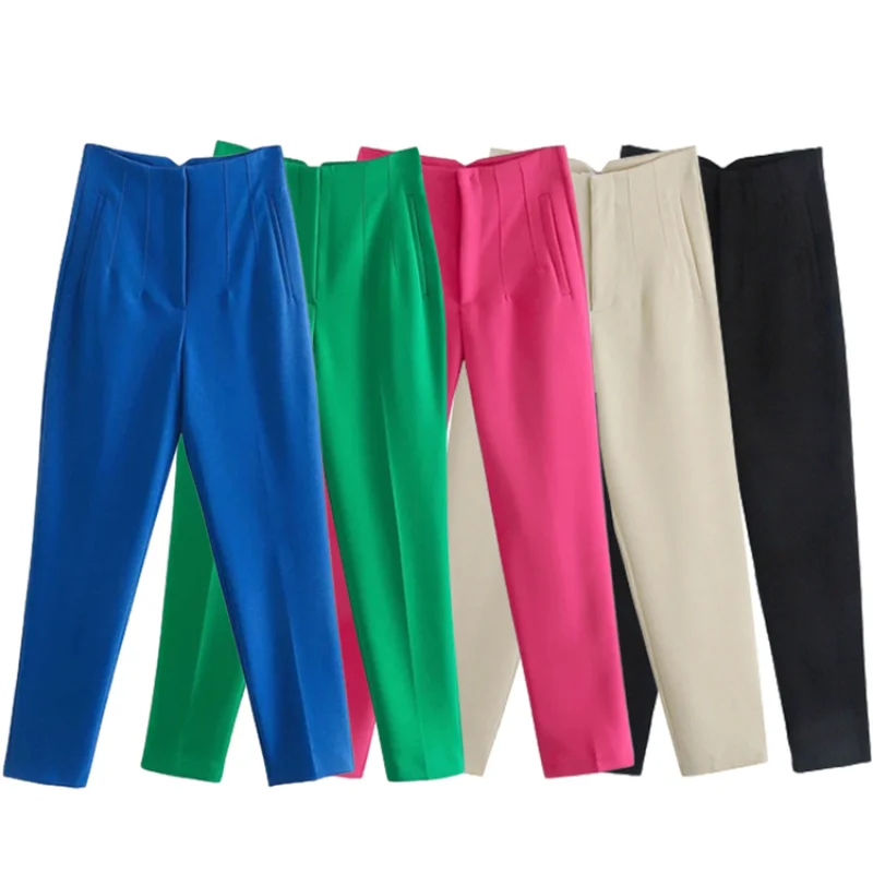 2022 New Woman Pants Fashion Chic Office Wear Pants for Women Vintage High Waist Zipper Fly Female Ankle Trousers Mujer Gothic
2022 New Woman Pants Fashion Chic Office Wear Pants for Women Vintage High Waist Zipper Fly Female Ankle Trousers Mujer Gothic