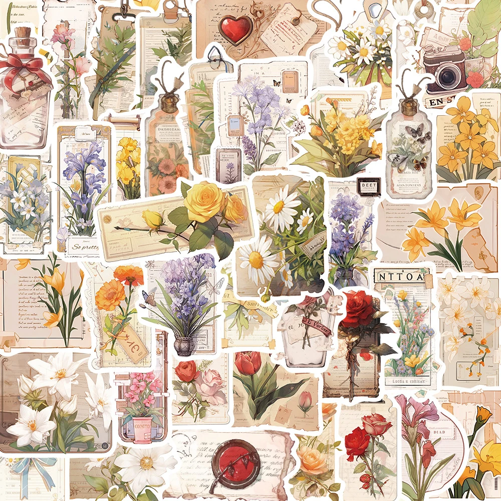 10/30/50pcs Creative Vintage Flowers Plant Stickers Cartoon Kawaii Graffiti Decal Scrapbooking Suitcase Toys Sticker for Girls
10/30/50pcs Creative Vintage Flowers Plant Stickers Cartoon Kawaii Graffiti Decal Scrapbooking Suitcase Toys Sticker for Girls
