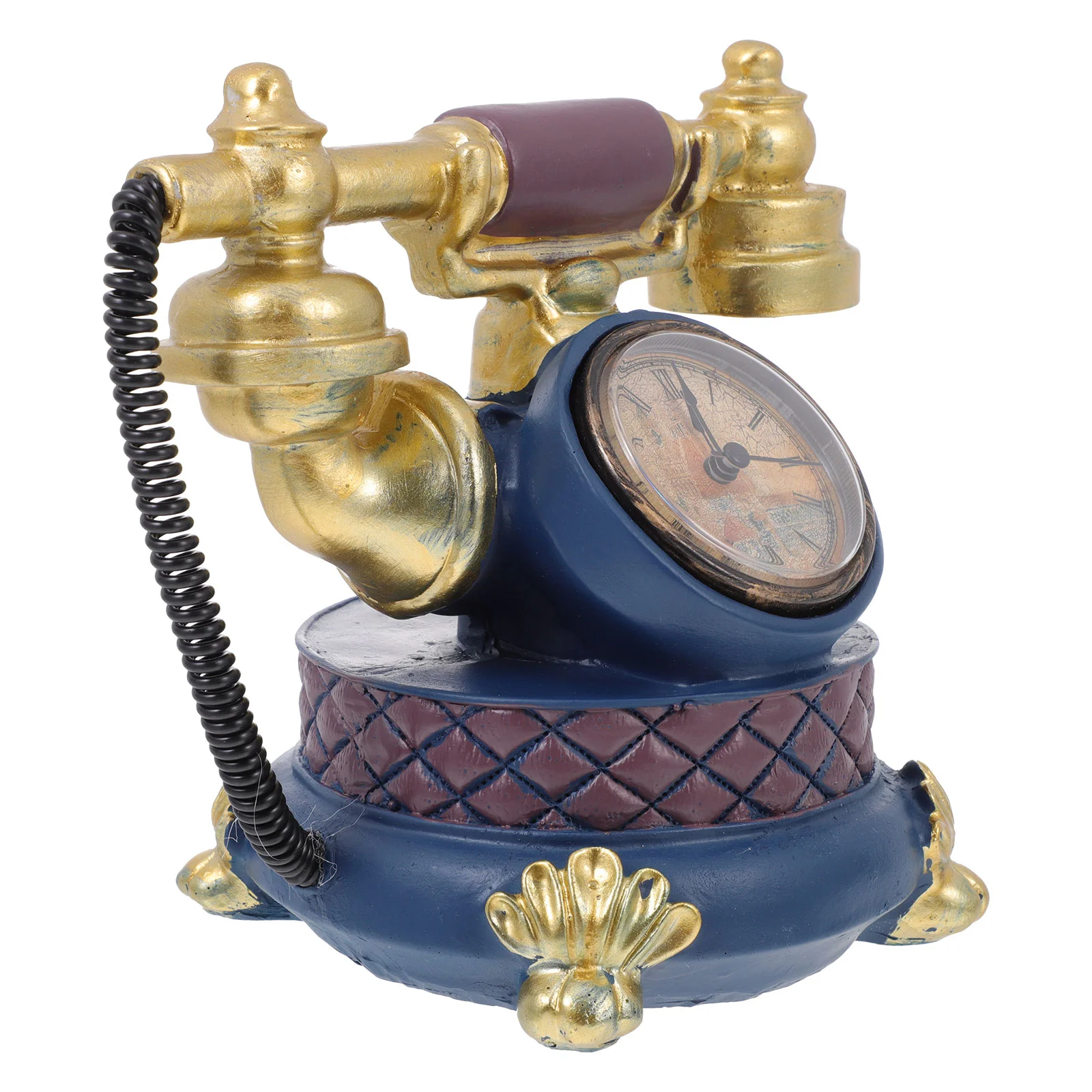 1pc Creative Retro Clock Ornament Telephone Clock Adorn Tabletop Clock Supply
1pc Creative Retro Clock Ornament Telephone Clock Adorn Tabletop Clock Supply