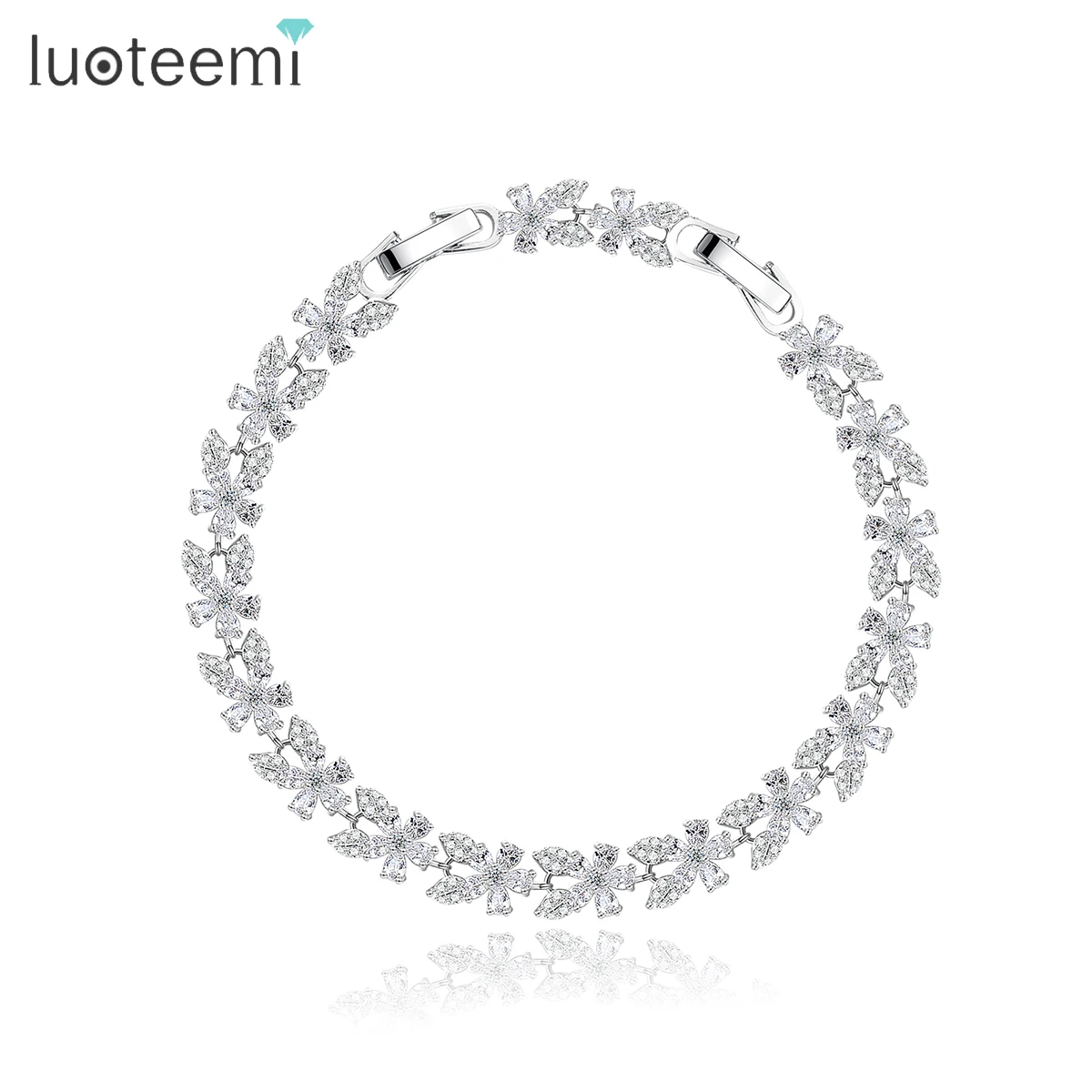 Женский теннисный браслет LUOTEEMI с цветочным кубическим цирконием, цепочка с пряжкой, браслет белого и серебряного цвета с кубическим циркон...
Женский теннисный браслет LUOTEEMI с цветочным кубическим цирконием, цепочка с пряжкой, браслет белого и серебряного цвета с кубическим циркон...