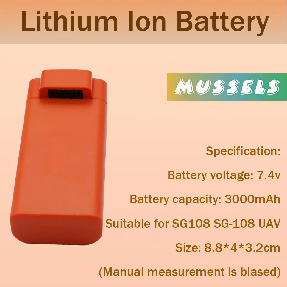 Аккумулятор для дистанционного управления 3000 мАч 7,4 В, стандартная батарея для дрона с GPS 4K, запасные части для бесщеточного радиоуправляемо... 
Аккумулятор для дистанционного управления 3000 мАч 7,4 В, стандартная батарея для дрона с GPS 4K, запасные части для бесщеточного радиоуправляемо...