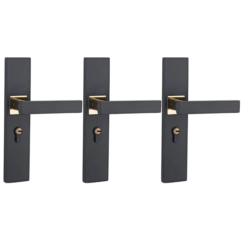 3X Minimalist Door Lock Continental Bedroom Door Handle Lock Interior Anti-Theft Room Safety Door Lock Aluminum Alloy
3X Minimalist Door Lock Continental Bedroom Door Handle Lock Interior Anti-Theft Room Safety Door Lock Aluminum Alloy