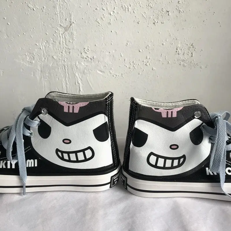 New Sanrios Kuromi Black High-Top Canvas Shoes Girls All-Match Trend Hand-Painted Cute Sneakers Kawaii Campus Wind Flat Shoes
New Sanrios Kuromi Black High-Top Canvas Shoes Girls All-Match Trend Hand-Painted Cute Sneakers Kawaii Campus Wind Flat Shoes