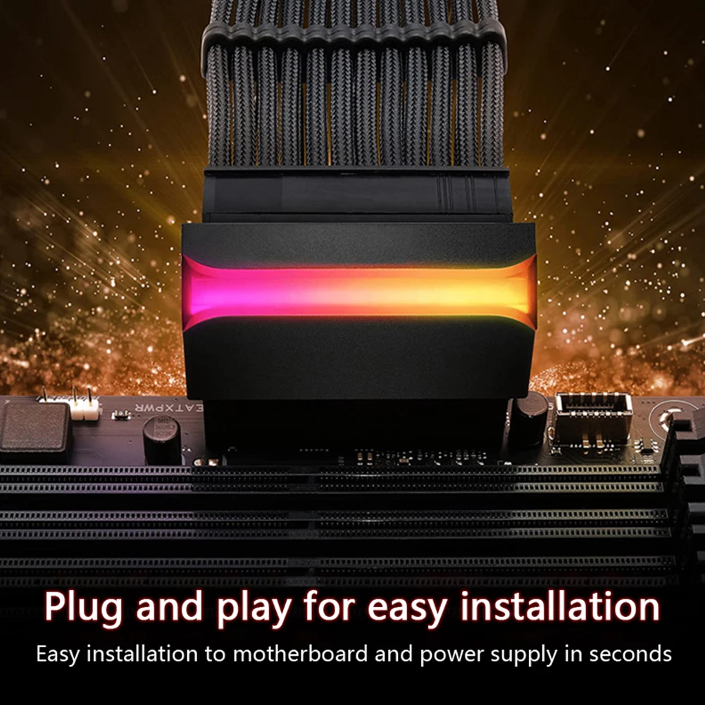 TEUCER Motherboard Power Connectors 5V 3Pin ARGB Aura Sync Cable Connectors Adapter ATX 24Pin to 90 Degree Computer Parts Cable
TEUCER Motherboard Power Connectors 5V 3Pin ARGB Aura Sync Cable Connectors Adapter ATX 24Pin to 90 Degree Computer Parts Cable