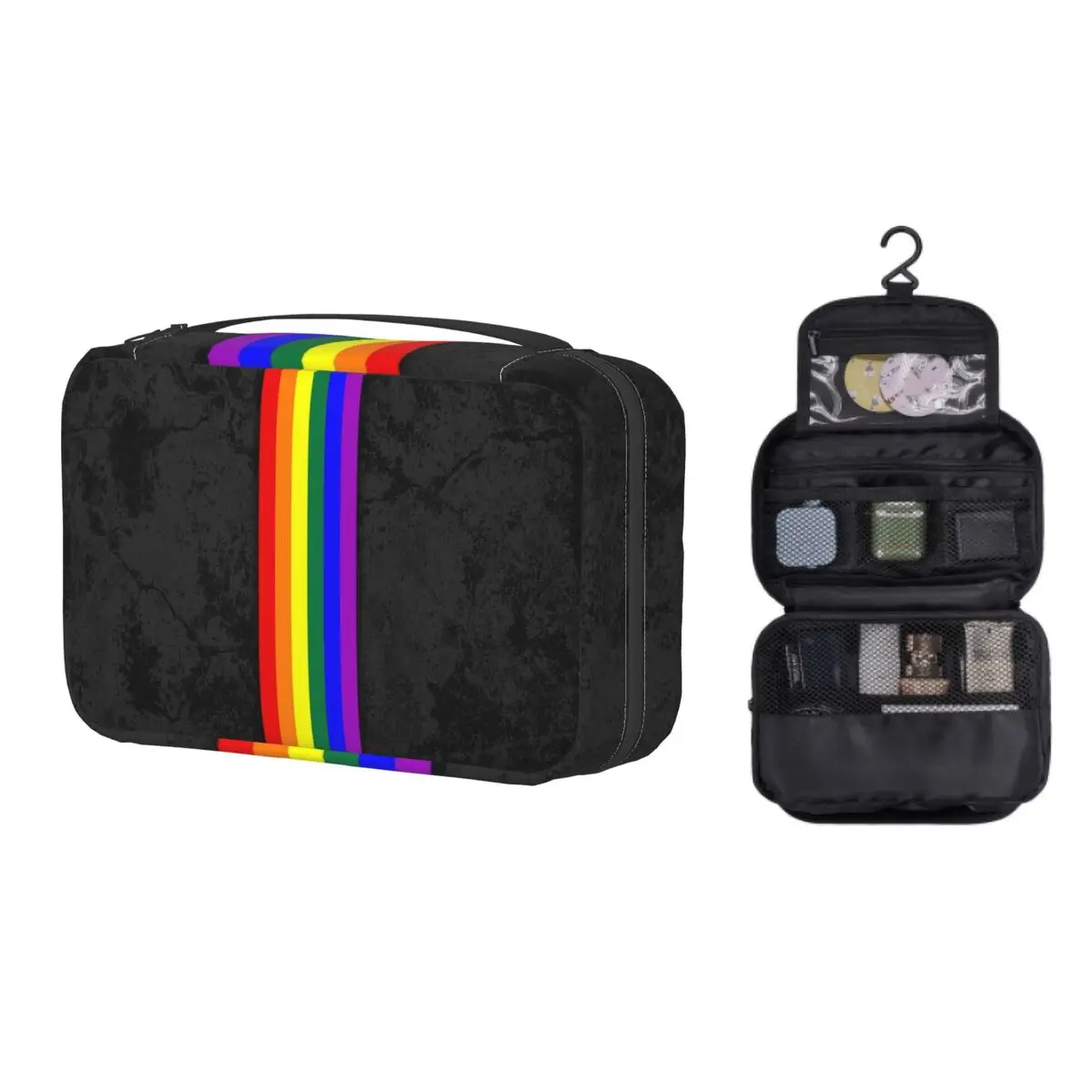 Hanging Travel Distressed LGBTQ Pride Flag Stripe Toiletry Bag Portable LGBT Gay Lesbian Makeup Cosmetic Storage Dopp Kit Case
Hanging Travel Distressed LGBTQ Pride Flag Stripe Toiletry Bag Portable LGBT Gay Lesbian Makeup Cosmetic Storage Dopp Kit Case