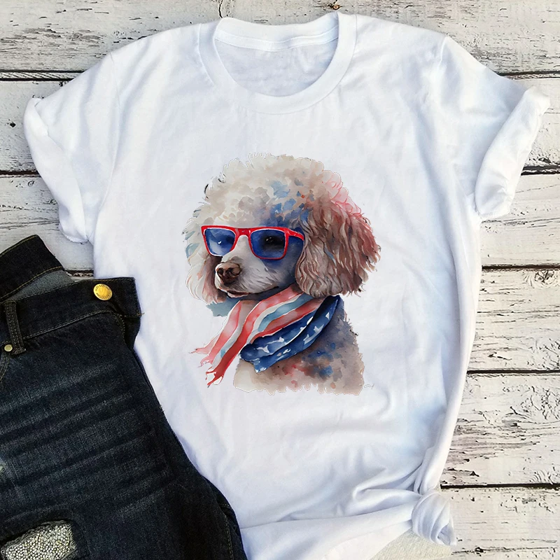

America Shirt Patriotic T-shirt 4th of July Shirts Fourth of July Trendy American Summer Tee Memorial Day Dog Lover Tshirt