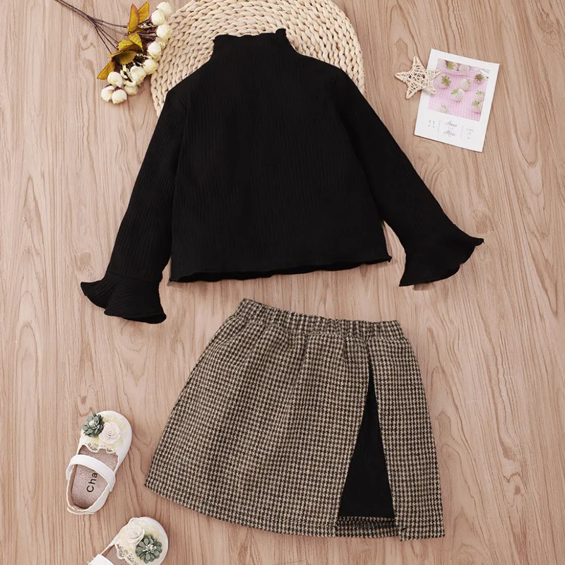 2021 Winter Children Sets Long Sleeve Turtleneck Black Sweater Wwallow Gird Skirt Cute 2Pcs Roupa Infantil Menina Clothes Sets
2021 Winter Children Sets Long Sleeve Turtleneck Black Sweater Wwallow Gird Skirt Cute 2Pcs Roupa Infantil Menina Clothes Sets