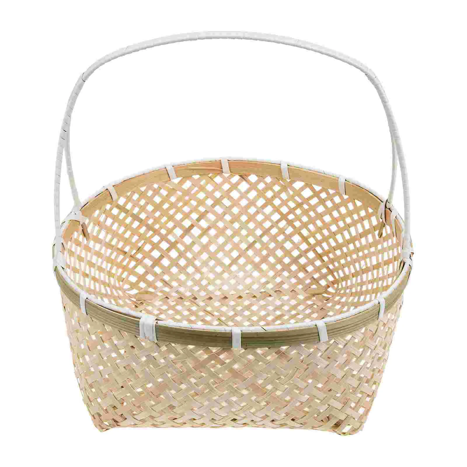 Basket Woven Fruit Wicker Picnic Storage Rattan Portabletray Flower Handles Serving Round Vegetables Candy Shallow Flat Bread
Basket Woven Fruit Wicker Picnic Storage Rattan Portabletray Flower Handles Serving Round Vegetables Candy Shallow Flat Bread