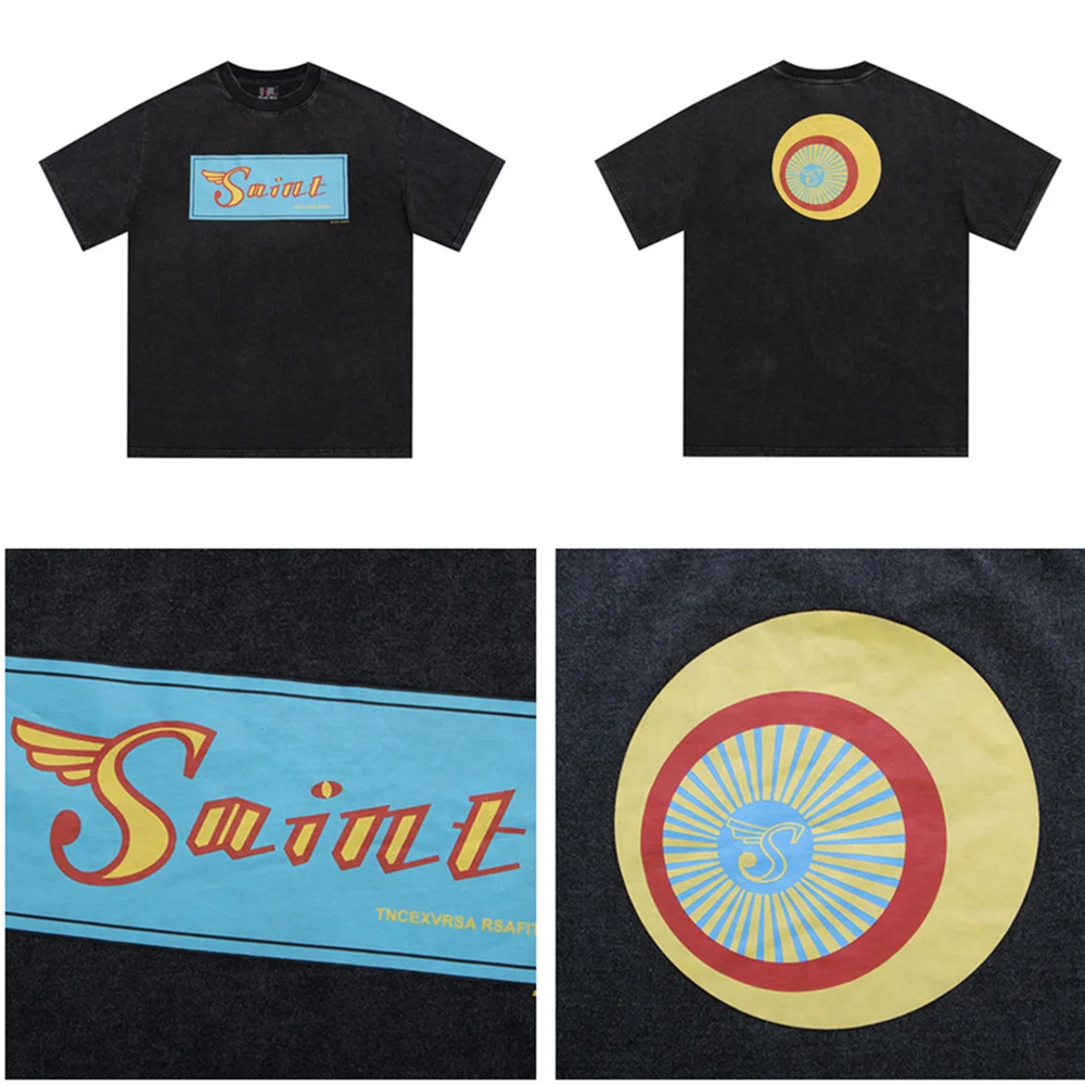 Топы большого размера в американском ретро стиле с надписью «SAINT MICHAEL»
Топы большого размера в американском ретро стиле с надписью «SAINT MICHAEL»