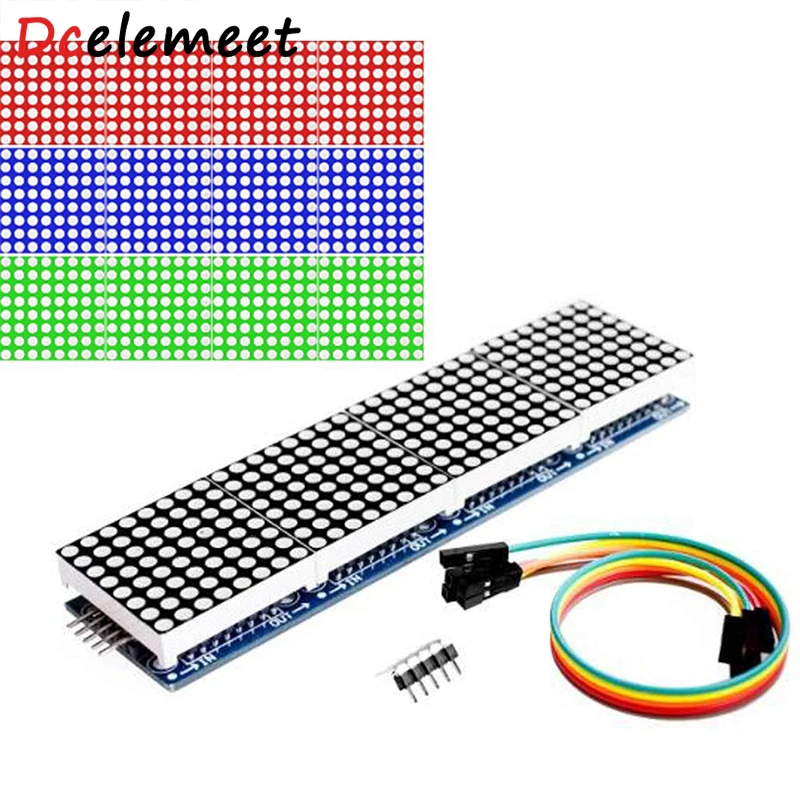 MAX7219 Dot Matrix Module Microcontroller 4 In One Display with 5P Line 4 in 1 Red/Green
MAX7219 Dot Matrix Module Microcontroller 4 In One Display with 5P Line 4 in 1 Red/Green