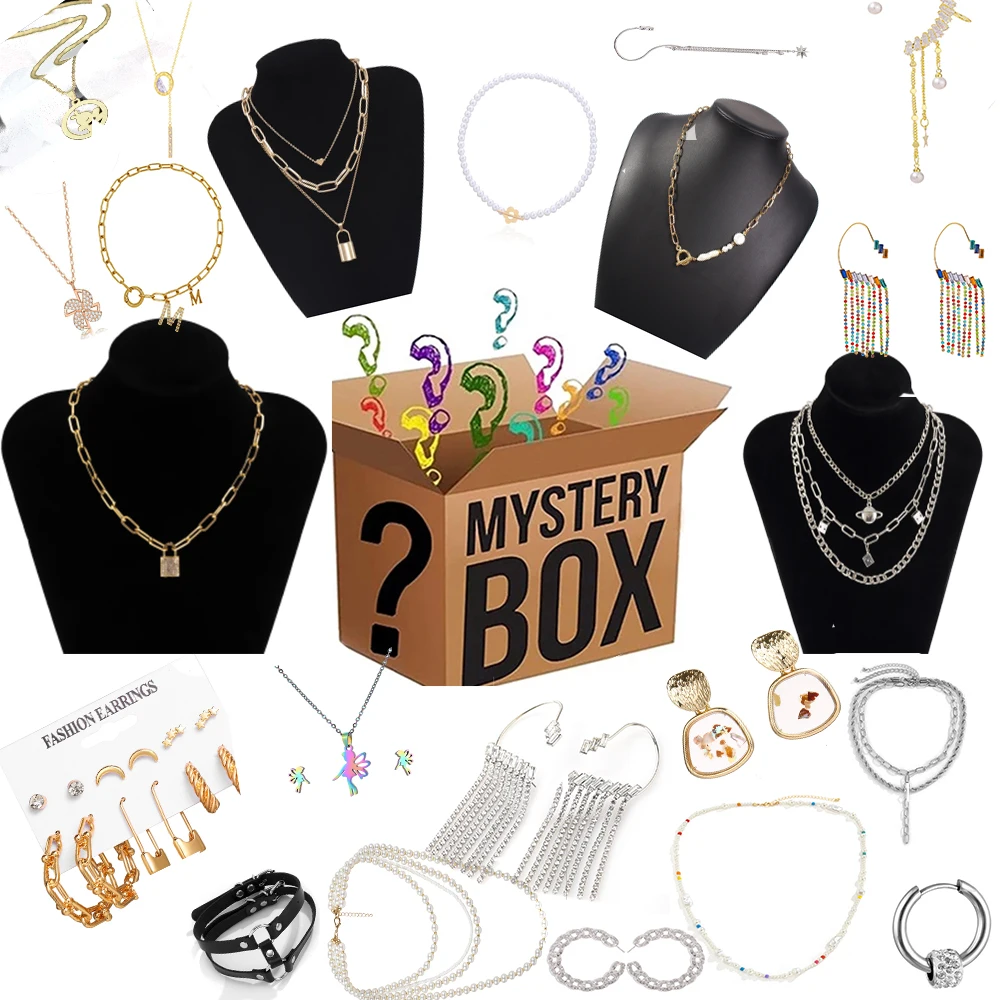 2022 New 3-5 Pieces of Decorations Lucky Mystery Box 100 Random Necklaces Rings Bracelets Earrings Worth Buying Free Shipping
2022 New 3-5 Pieces of Decorations Lucky Mystery Box 100 Random Necklaces Rings Bracelets Earrings Worth Buying Free Shipping