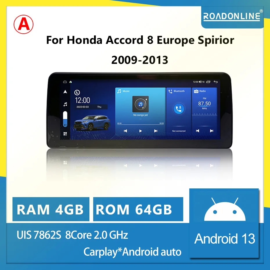 Для Honda Accord CU2 Accord 8 Europe Spirior 2009-2013 Android 13 8-ядерный 12,3-дюймовый автомобильный мультимедийный плеер стереоприемник радио 
Для Honda Accord CU2 Accord 8 Europe Spirior 2009-2013 Android 13 8-ядерный 12,3-дюймовый автомобильный мультимедийный плеер стереоприемник радио