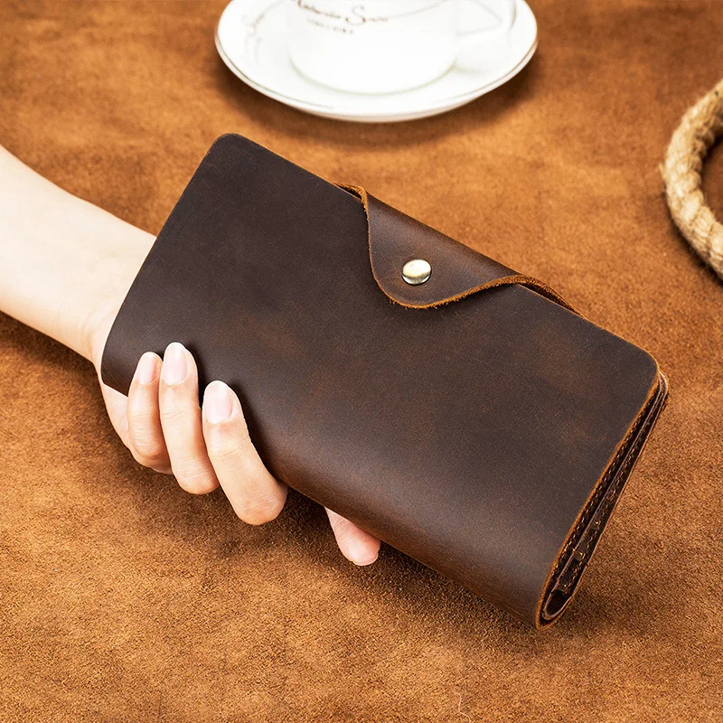 Retro Genuine Leather Long Men Wallet with Cellphone Pocket Cash Coin Pocket Natural Cowhide Clutch Money Bag
Retro Genuine Leather Long Men Wallet with Cellphone Pocket Cash Coin Pocket Natural Cowhide Clutch Money Bag