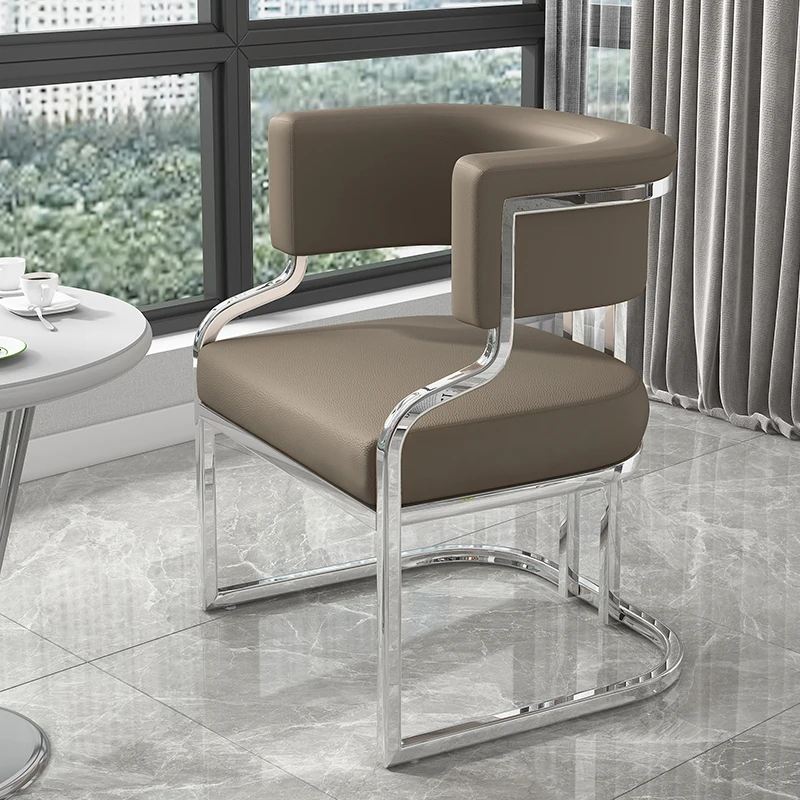 Gold Armrest Legs Dining Chairs Ergonomic Luxury Leather Lounge Chair Designer Living Room Silla Comedor Nordic Furniture
Gold Armrest Legs Dining Chairs Ergonomic Luxury Leather Lounge Chair Designer Living Room Silla Comedor Nordic Furniture