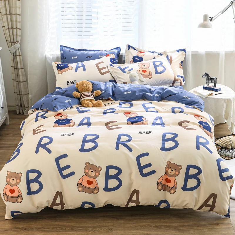 Cute Alphabet Bear Duvet Cover Pillowcase Bedroom Set Sheet Colorful Bedding Cover Set Aloe Cotton King Queen Size Bedding Set
Cute Alphabet Bear Duvet Cover Pillowcase Bedroom Set Sheet Colorful Bedding Cover Set Aloe Cotton King Queen Size Bedding Set
