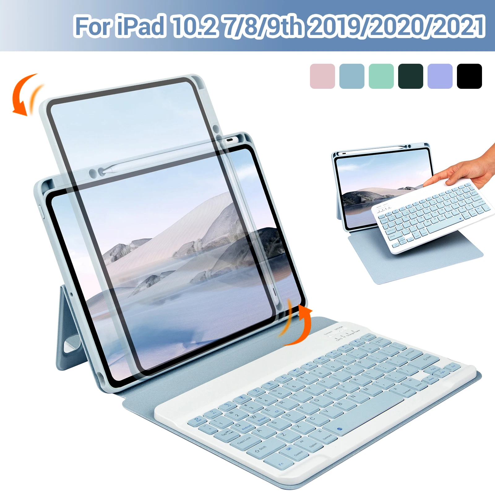 Stand Tablet Case for iPad Air 3 10.5 2019 Pro 10.5 2017 Wireless Keyboard Shockproof Tablet Cover for iPad 10.2 2019 2020 2021
Stand Tablet Case for iPad Air 3 10.5 2019 Pro 10.5 2017 Wireless Keyboard Shockproof Tablet Cover for iPad 10.2 2019 2020 2021
