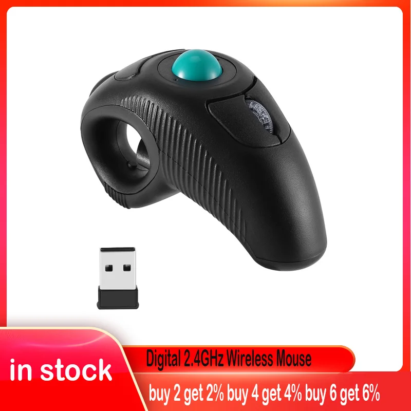 Digital 2.4GHz Wireless Trackball Mouse Ergonomic Design Finger Portable Finger Handhold Mouse For PC Computer Laptop
Digital 2.4GHz Wireless Trackball Mouse Ergonomic Design Finger Portable Finger Handhold Mouse For PC Computer Laptop
