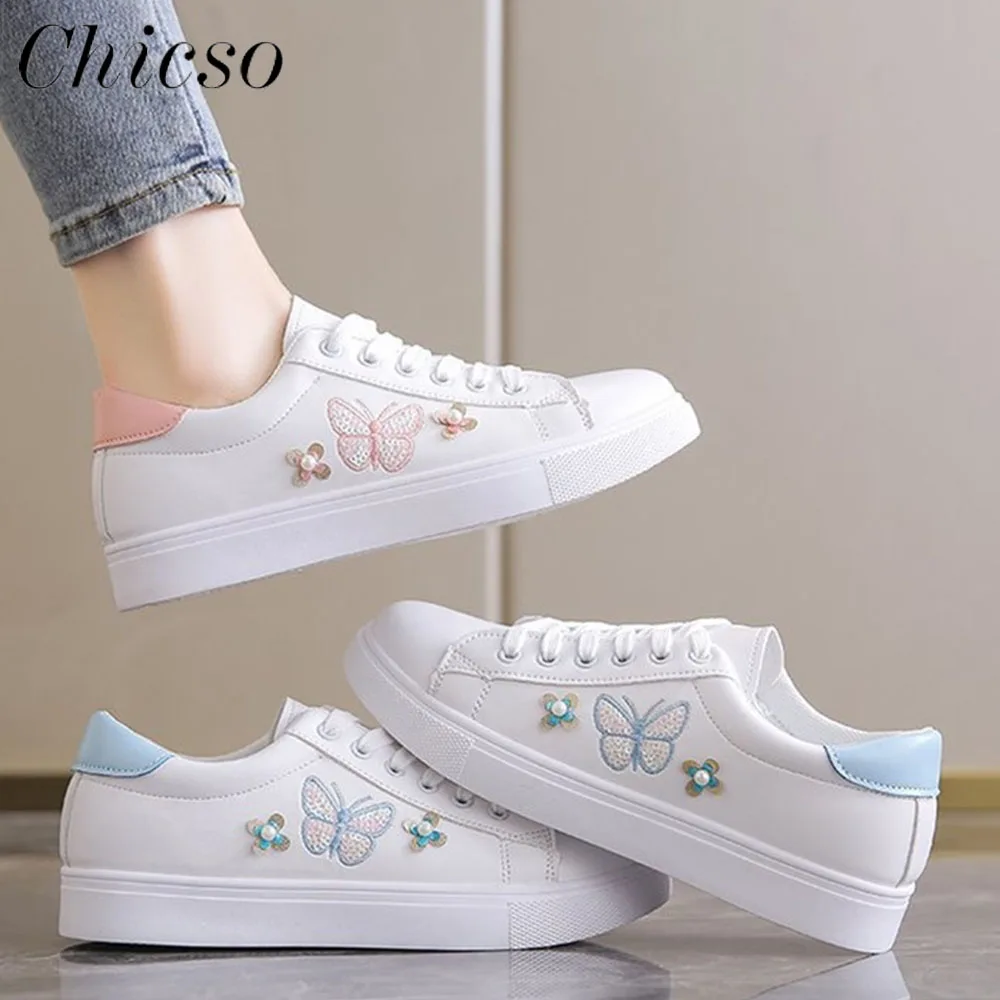 White Sneakers Women Butterfly Embroidery 2023 Spring New Lace Up Casual Vulcanize Shoes Home Outdoor Running Sport Shoes
White Sneakers Women Butterfly Embroidery 2023 Spring New Lace Up Casual Vulcanize Shoes Home Outdoor Running Sport Shoes