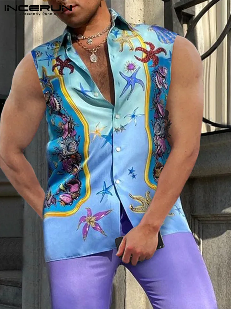 INCERUN Men Printing Shirt Lapel Sleeveless Streetwear 2022 Fashion Casual Camisas Summer Button Vacation Hawaiian Shirts S-5XL
INCERUN Men Printing Shirt Lapel Sleeveless Streetwear 2022 Fashion Casual Camisas Summer Button Vacation Hawaiian Shirts S-5XL