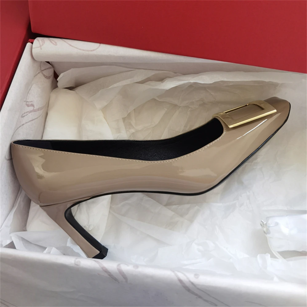 High heels women 2022 new summer spring and autumn leather thin heel single shoes patent leather square head nude wedding shoes
High heels women 2022 new summer spring and autumn leather thin heel single shoes patent leather square head nude wedding shoes