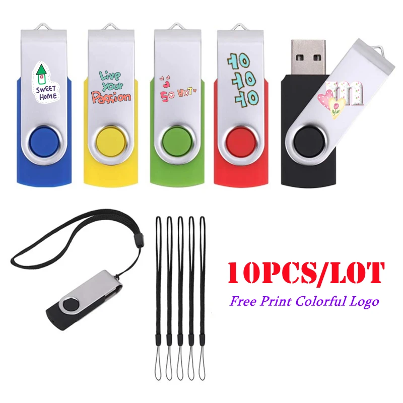 10PCS/lot Print Colorful Logo USB Flash Drive 128GB 64GB 32GB 16GB 8GB 4GB 128M Flash Memory Card U Stick High Speed pendrive
10PCS/lot Print Colorful Logo USB Flash Drive 128GB 64GB 32GB 16GB 8GB 4GB 128M Flash Memory Card U Stick High Speed pendrive
