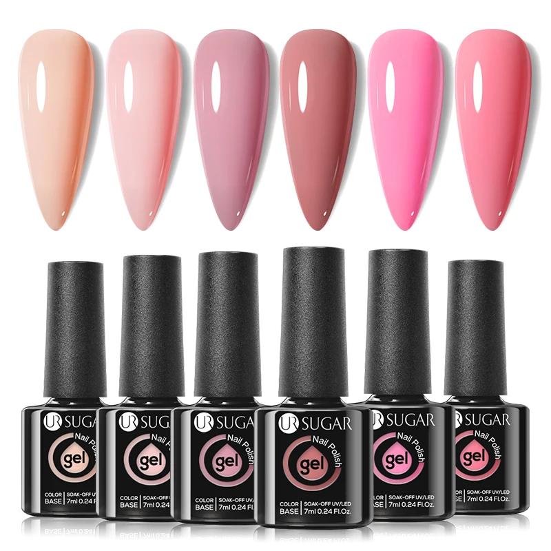 UR SUGAR 6 Pcs/set Nude Color Gel Nail Polish Gold Glitter Rubber Base Gel Soak Off UV LED Nail Art Gel Varnish Manicure Kits
UR SUGAR 6 Pcs/set Nude Color Gel Nail Polish Gold Glitter Rubber Base Gel Soak Off UV LED Nail Art Gel Varnish Manicure Kits