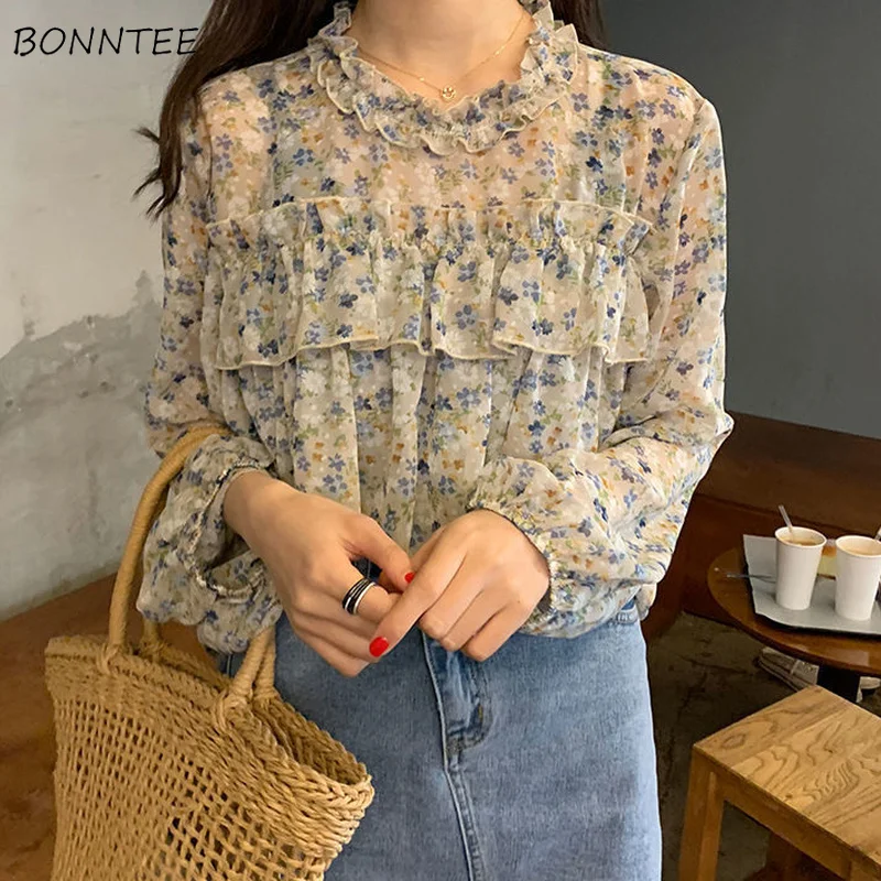 Blouses Women Baggy Spring Trendy Nine Quarter Ruffles Casual Vintage All-match Simple Chiffon Lightweight Female Soft College
Blouses Women Baggy Spring Trendy Nine Quarter Ruffles Casual Vintage All-match Simple Chiffon Lightweight Female Soft College