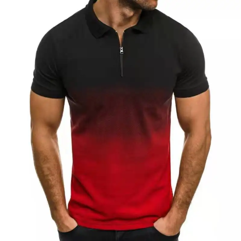 2022 Spring and Autumn Men's Casual Sports T-shirt Summer Lapels 3D Gradient Printing Short-Sleeved Polo Shirt
2022 Spring and Autumn Men's Casual Sports T-shirt Summer Lapels 3D Gradient Printing Short-Sleeved Polo Shirt