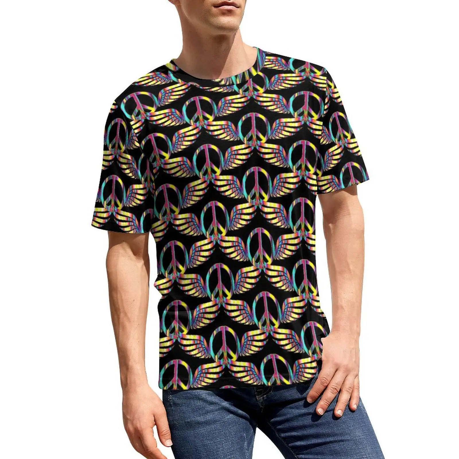 Hippie Peace Symbol T-Shirt Thunder Print Male Vintage T-Shirts Original Custom Tee Shirt Short Sleeve EMO Plus Size Clothes
Hippie Peace Symbol T-Shirt Thunder Print Male Vintage T-Shirts Original Custom Tee Shirt Short Sleeve EMO Plus Size Clothes