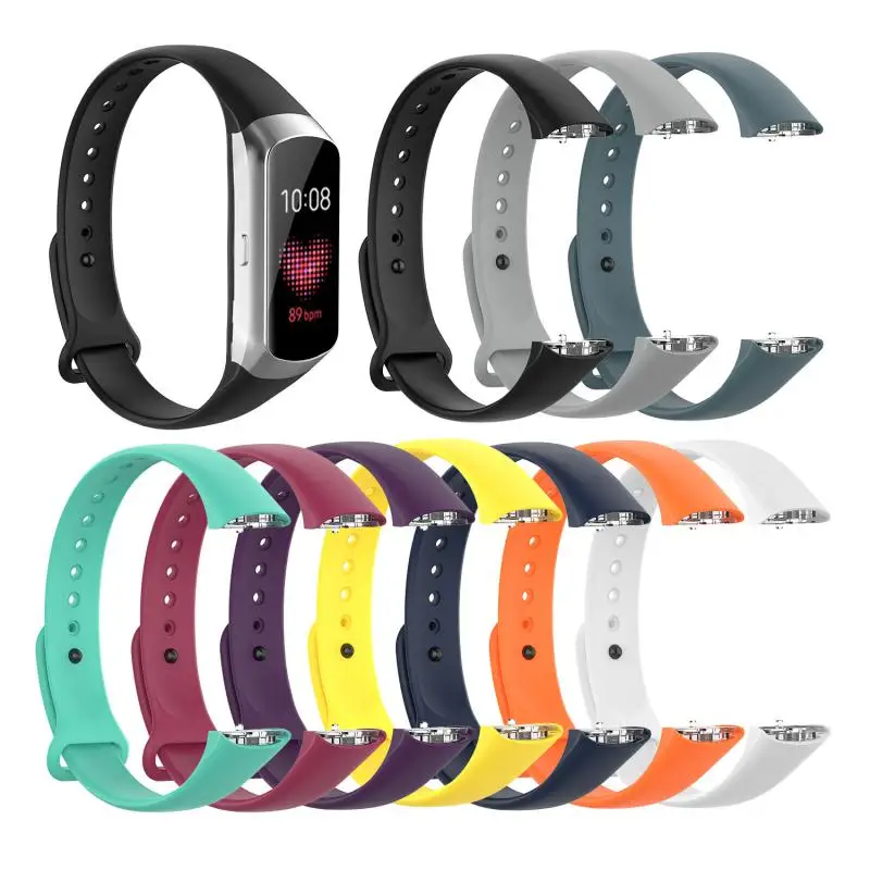 

Watchband Suitable for Samsung Galaxy Fit SM-R370 Bracelet Nail Buckle Plastic Shrapnel Silicone Strap Smart Accessories