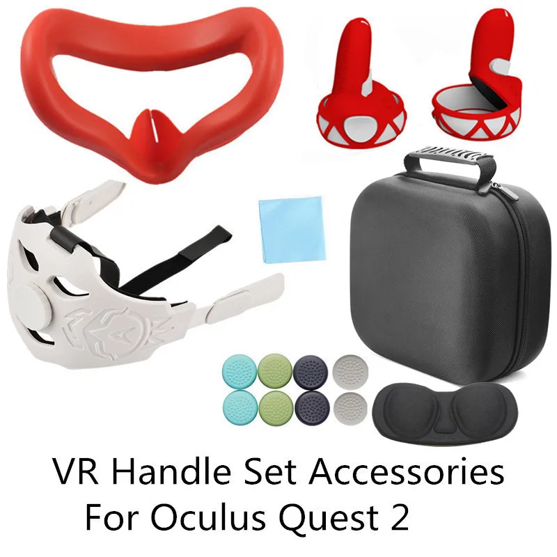 Комплект защитных чехлов для Oculus Quest 2, чехол для сенсорного контроллера VR с ремешком и ручкой для Oculus Quest 2, аксессуары
Комплект защитных чехлов для Oculus Quest 2, чехол для сенсорного контроллера VR с ремешком и ручкой для Oculus Quest 2, аксессуары