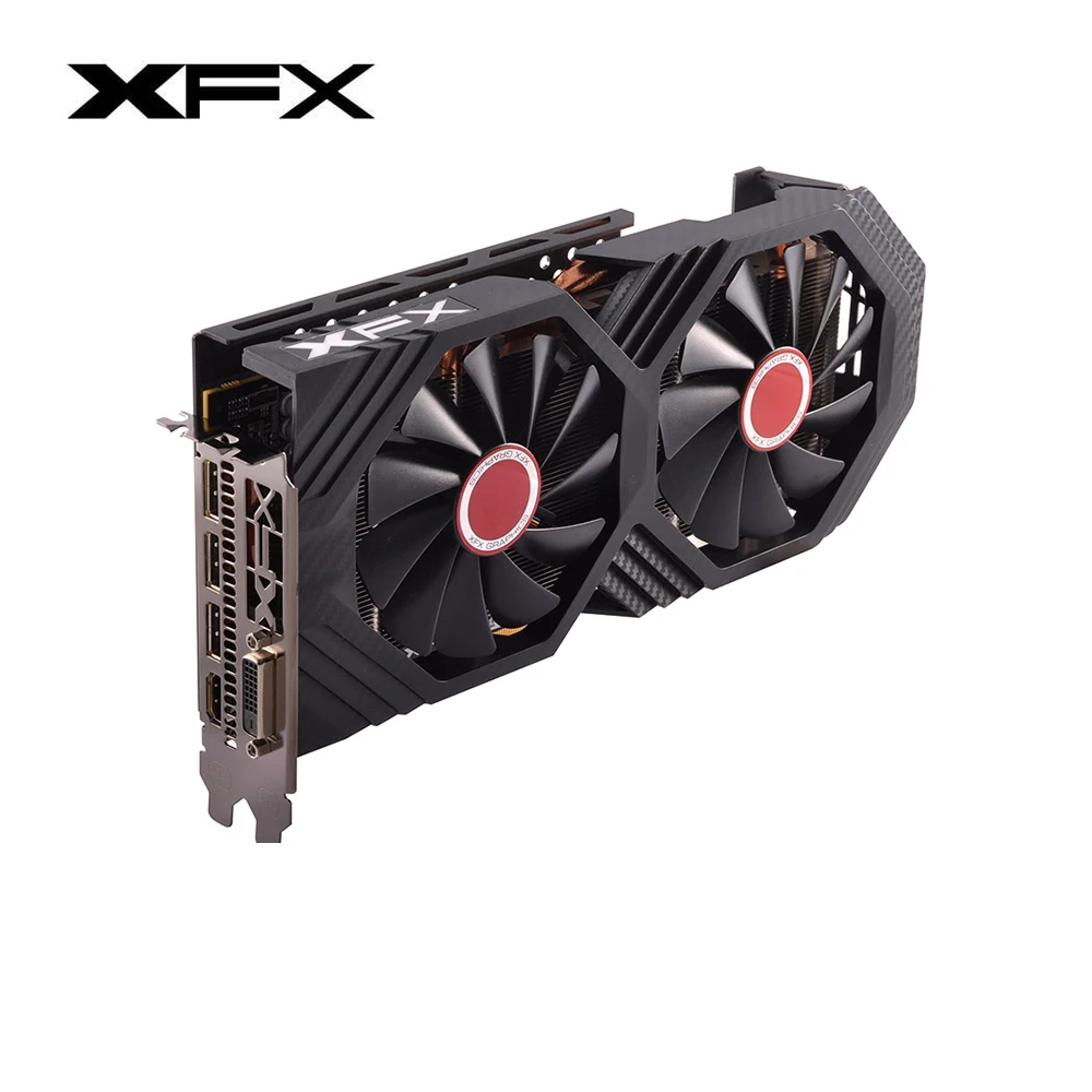 Графические карты XFX RX 580 8 гб AMD Radeon RX580 4 2304SP видеоэкран GPU настольный компьютер