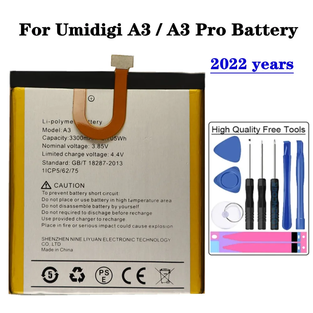 3300mAh Battery For UMI Umidigi A3 / A3 Pro A3Pro Cell Phone Replacement Backup Batteria High Quality Li-polymer Batteries +Tool
3300mAh Battery For UMI Umidigi A3 / A3 Pro A3Pro Cell Phone Replacement Backup Batteria High Quality Li-polymer Batteries +Tool