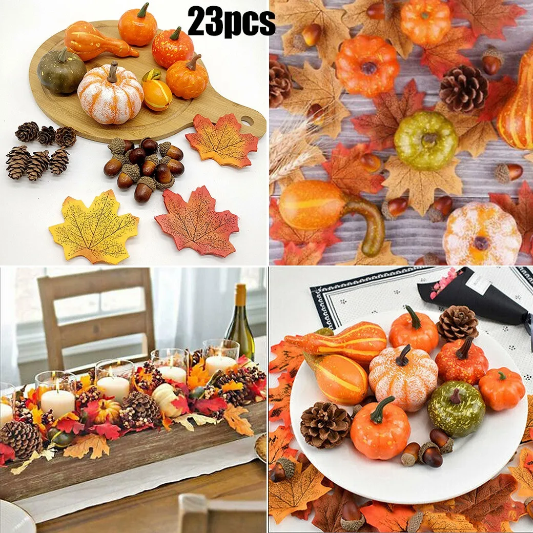 Artificial Pumpkin Harvest Autumn Fall Thanksgiving DIY Wreath Banquet Party Decor Maple Leaves Pine Home Ornaments
Artificial Pumpkin Harvest Autumn Fall Thanksgiving DIY Wreath Banquet Party Decor Maple Leaves Pine Home Ornaments