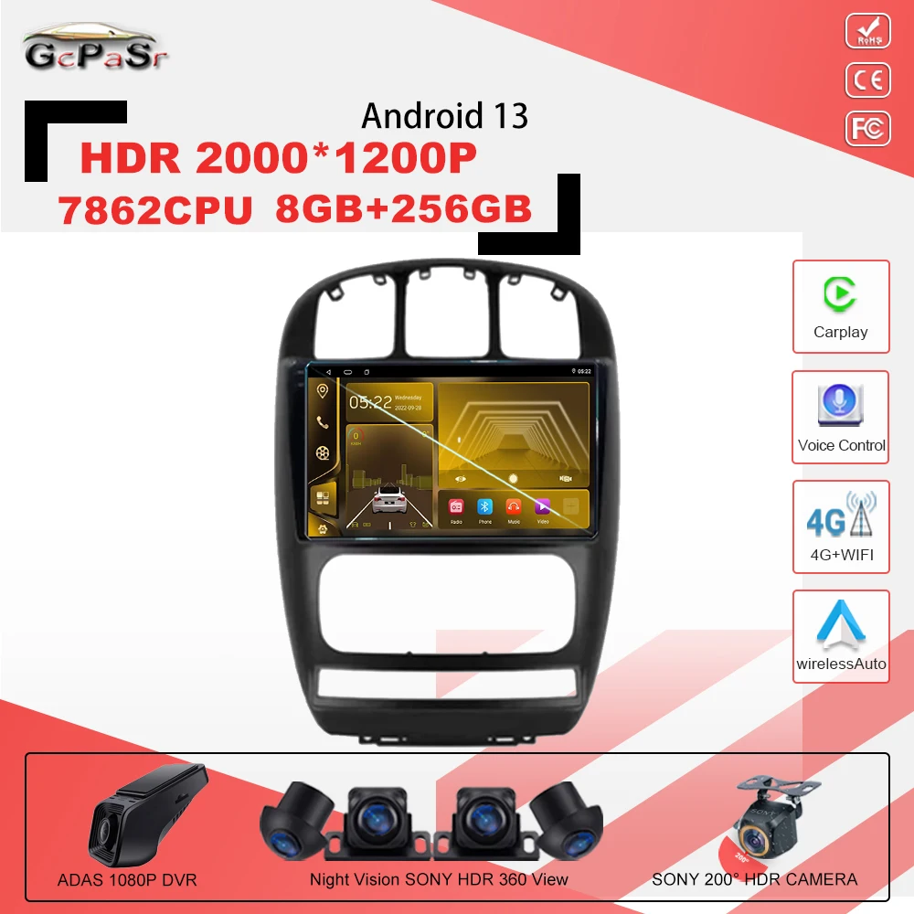 Android 13 для Dodge Caravan 4 2000 -2012 7862CPU Автомобильный плеер мультимедийный монитор экран Навигация стерео радио видео плеер wifi
Android 13 для Dodge Caravan 4 2000 -2012 7862CPU Автомобильный плеер мультимедийный монитор экран Навигация стерео радио видео плеер wifi