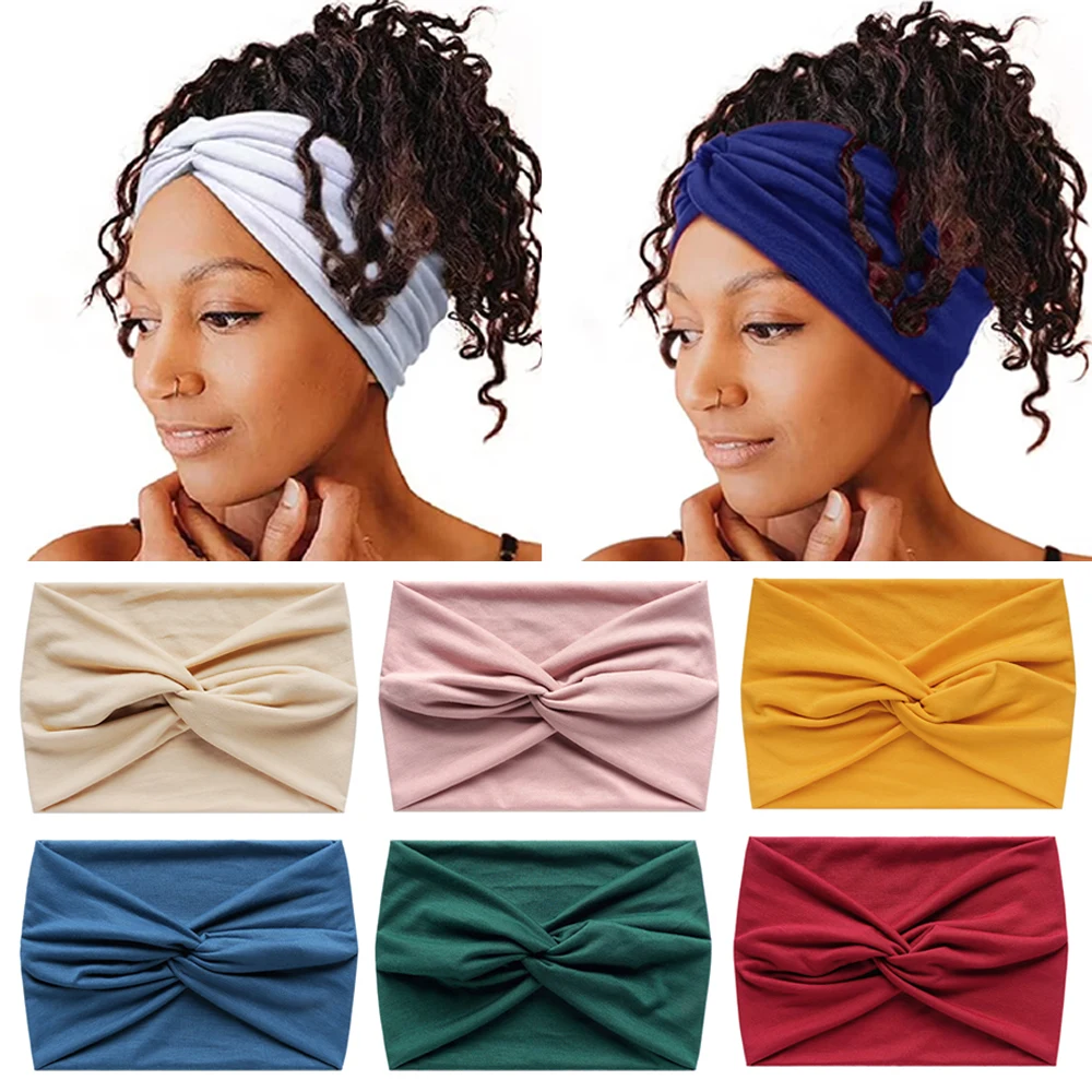 New Boho Solid Color Headband Super Wide Knot Elastic Turban Headwrap for Women Girls Cotton Sports Bandana Hair Accessories
New Boho Solid Color Headband Super Wide Knot Elastic Turban Headwrap for Women Girls Cotton Sports Bandana Hair Accessories