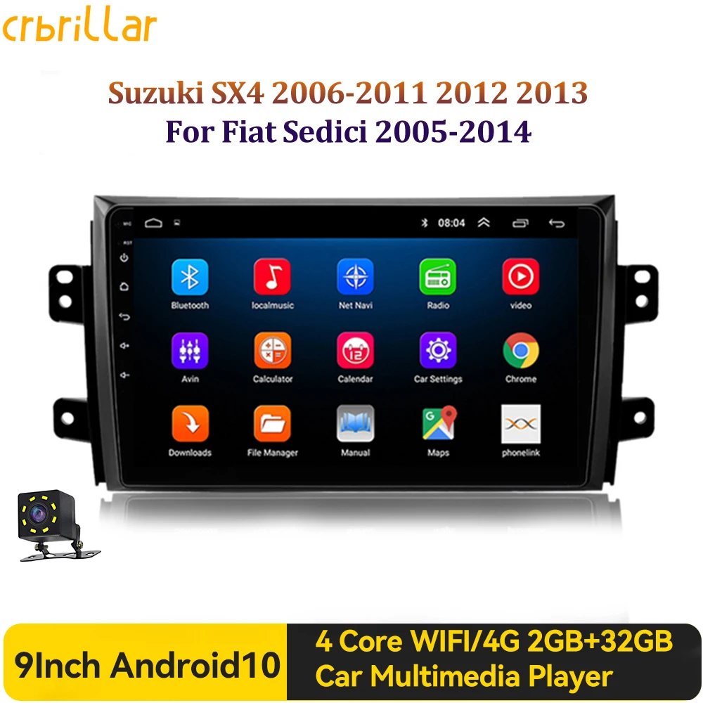 Android Car Radio for Suzuki SX4 2006-2013 Fiat Sedici 2005-2014 Multimedia Video Player Navigation 2din Carplay Stereo Audio
Android Car Radio for Suzuki SX4 2006-2013 Fiat Sedici 2005-2014 Multimedia Video Player Navigation 2din Carplay Stereo Audio
