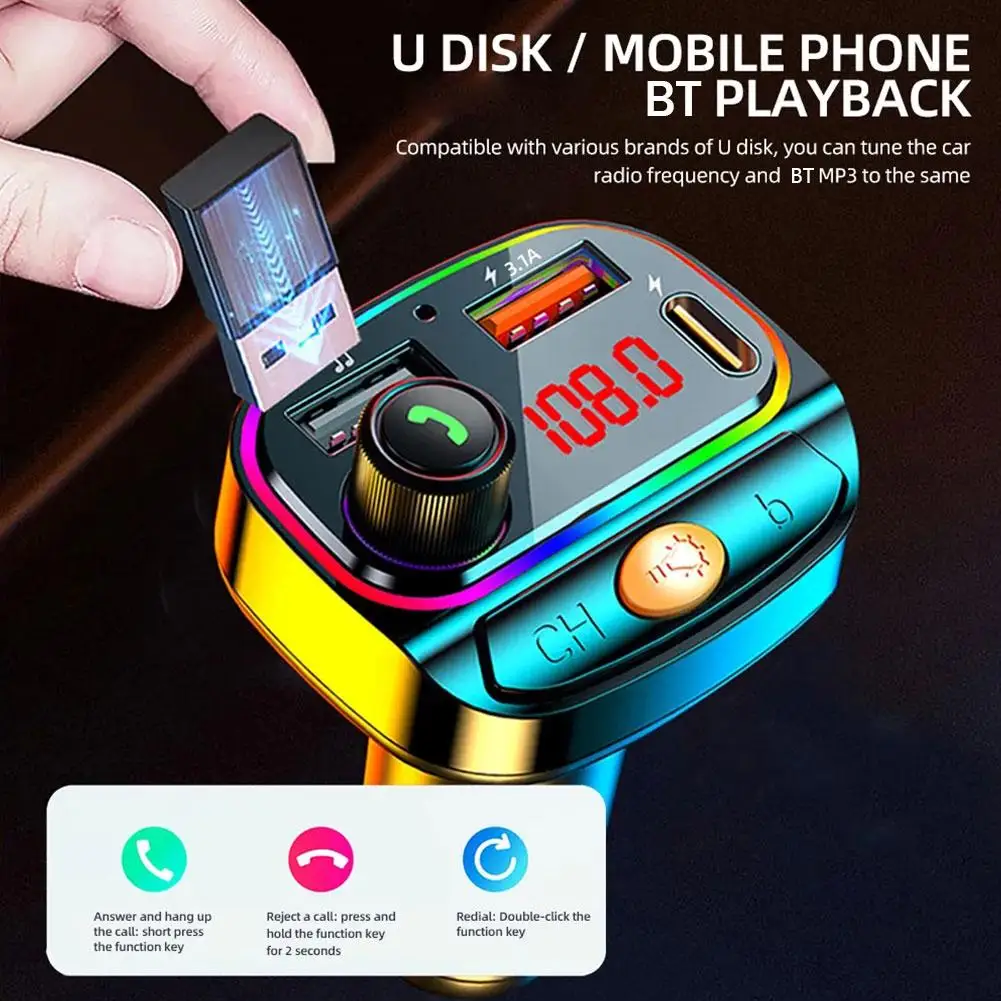 Автомобильный MP3-плеер с двумя Usb-портами, быстрое зарядное устройство, Fm-приемник с Bluetooth, разъем, совместимый с флэш-трансмиттером, Fm 5,0, автомобильный Bluetooth-привод
Автомобильный MP3-плеер с двумя Usb-портами, быстрое зарядное устройство, Fm-приемник с Bluetooth, разъем, совместимый с флэш-трансмиттером, Fm 5,0, автомобильный Bluetooth-привод