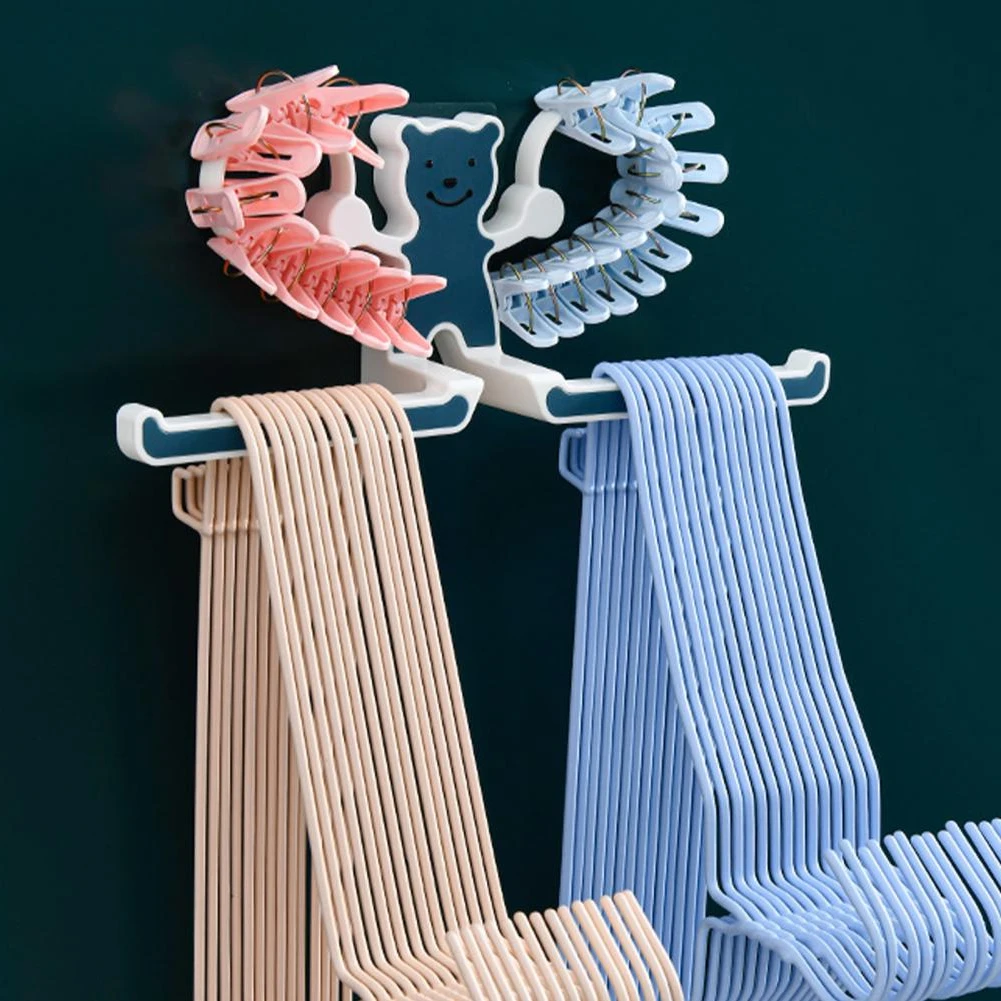 Little Bear Clothes Tree Holder Multi-functional Space Saving Clothes Hanger Clip Clamp Storage Rack for Home Bathroom Organizer
Little Bear Clothes Tree Holder Multi-functional Space Saving Clothes Hanger Clip Clamp Storage Rack for Home Bathroom Organizer