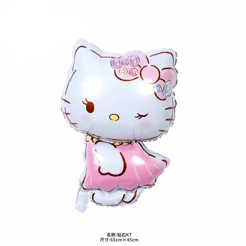 Украшения для дня рождения Hello Kitty воздушные шары из фольги в виде кошки круглый