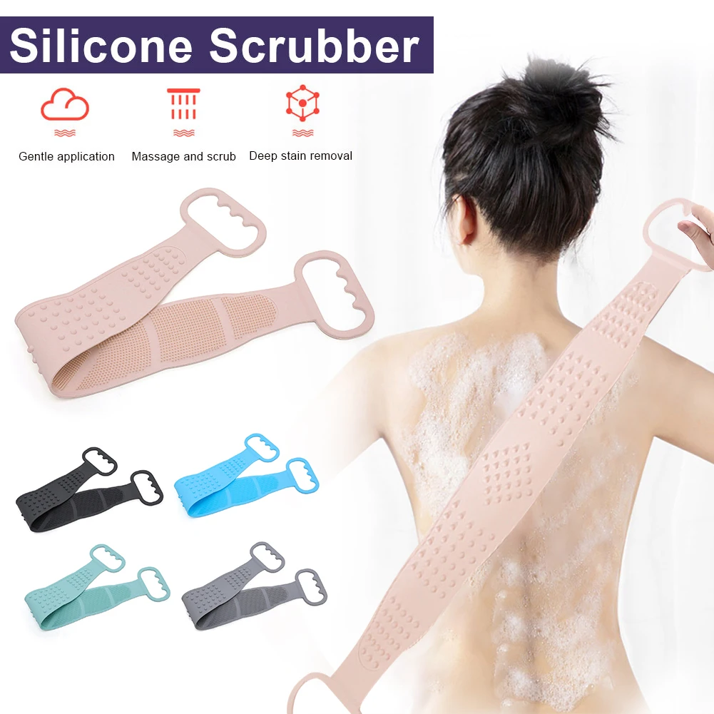 Silicone Scrubber Bath Towels Body Scrubber Rubbing Back Peeling Massage Shower Extended Scrubber Skin Clean Brushes With Handle
Silicone Scrubber Bath Towels Body Scrubber Rubbing Back Peeling Massage Shower Extended Scrubber Skin Clean Brushes With Handle